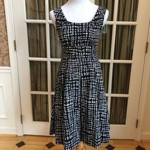Calvin Klein Black & White Patterned Dress 🔳